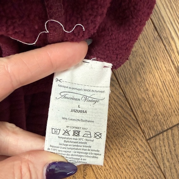 American Vintage Burgundy IZUBIRD sweatpants - Picture 9 of 9